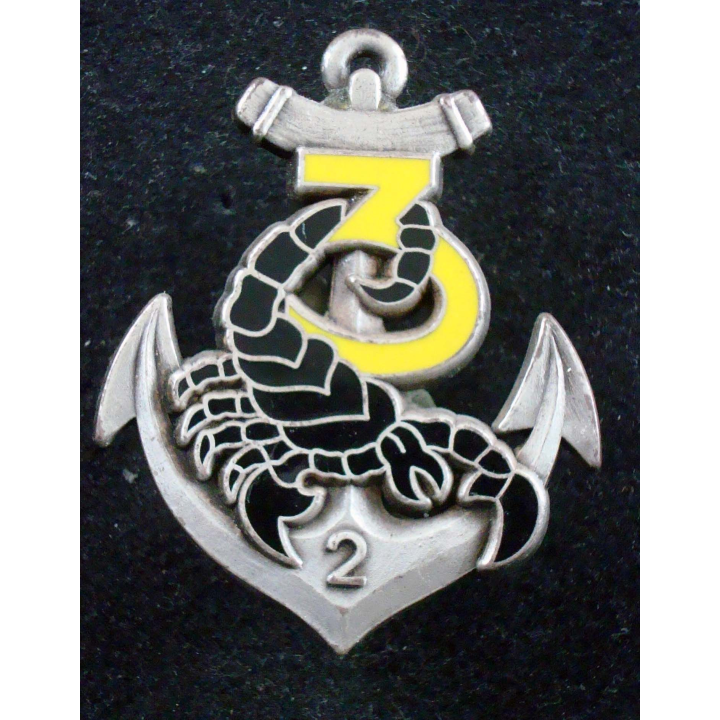 Insigne 3° Cie du 2° Régiment d'Infanterie de Marine Fraisse Paris