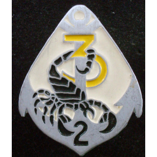Insigne 3° Cie du 2° Régiment d'Infanterie de Marine Beraudy peint