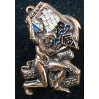 Insigne CCL du 2° Régiment d'Infanterie de Marine couleur bronze