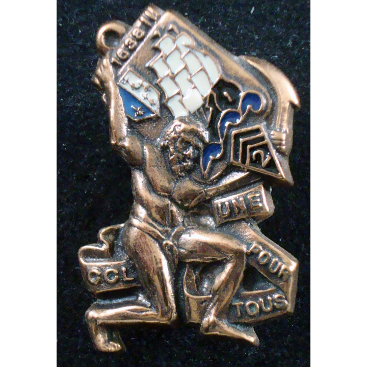 Insigne CCL du 2° Régiment d'Infanterie de Marine couleur bronze