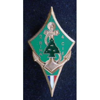 Insigne 4° Cie du 2° Régiment d'Infanterie de Marine FMSB Fraisse