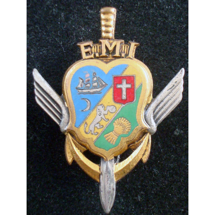 Insigne Etat-major Interarmées d'ALGERG Drago Paris G. 1703 en émail