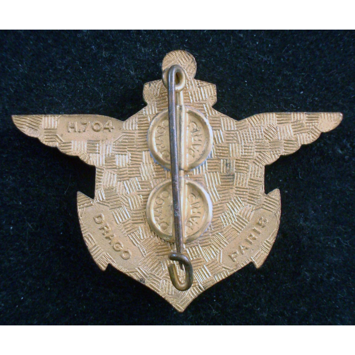 Insigne de la Base Militaire d'Oran Drago Paris H. 704 en émail