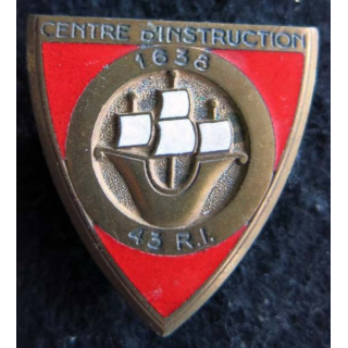 43° RI / CI : 43° régiment d'infanterie centre d'instruction de fabrication Arthus Bertrand G. 1429 en émail