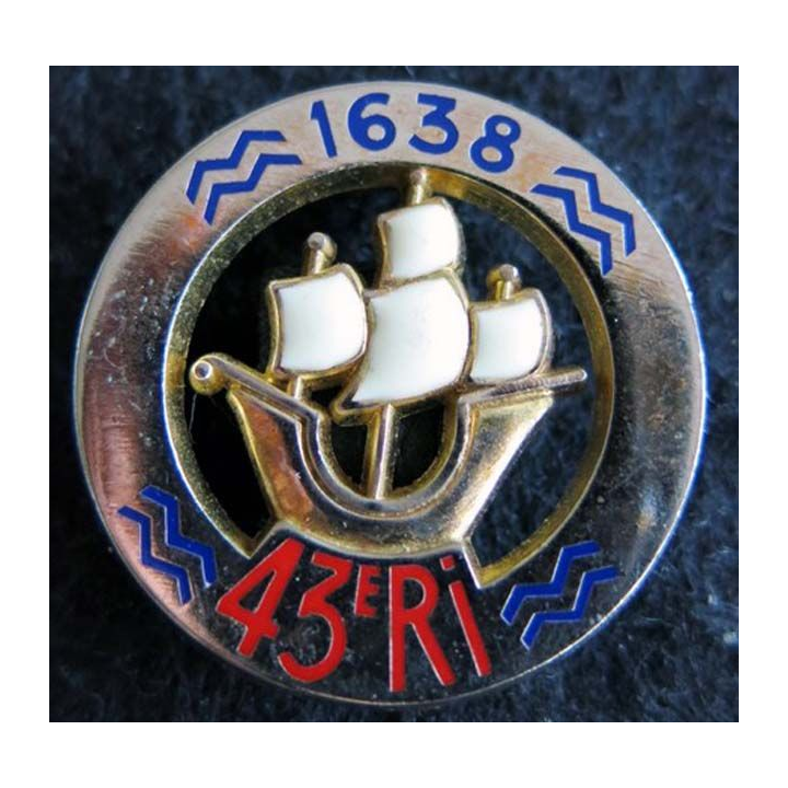 43° RI : 43° régiment d'infanterie de fabrication Delsart Sens H. 100