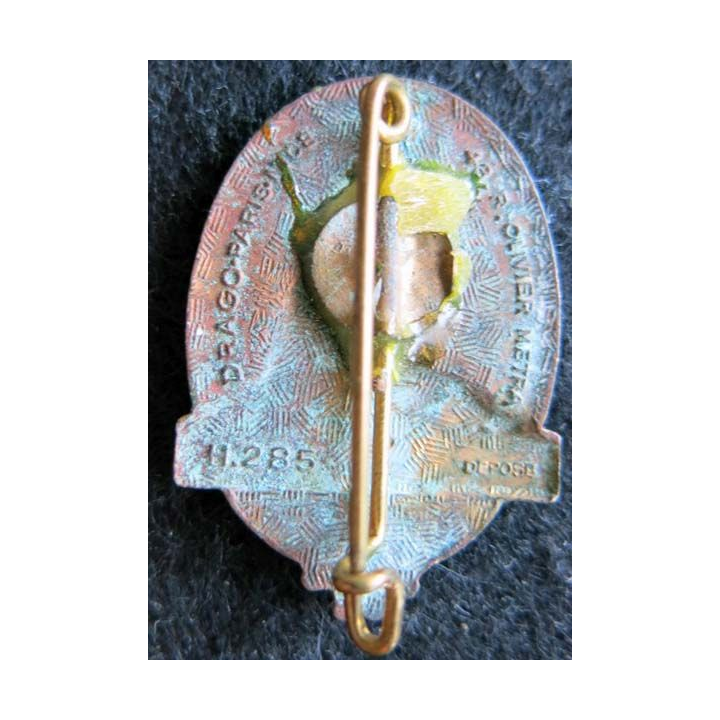 99° BIA : Insigne métallique du 99° bataillon d’infanterie alpine de fabrication Drago Olivier Métra H. 285 en émail