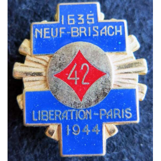 42° RI : Insigne métallique du 42° régiment d'infanterie 1635 Neuf-Brisach Fraisse