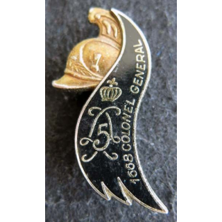 5° RD : insigne métallique du 5° régiment de dragons de fabrication Delsart Sens G. 2058