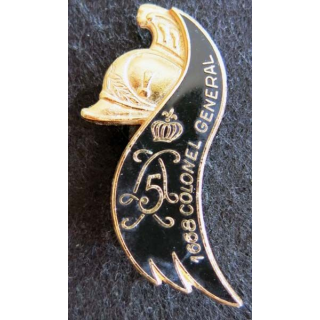 5° RD : insigne métallique du 5° régiment de dragons de fabrication Delsart Sens G. 2058