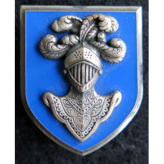 EAABC : insigne métallique de l'école d'application de l'arme blindée cavalerie de Saumur de fabrication Delsart H. 603