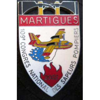 insigne 109° congrès national des pompiers à Martigues en 2002 ballard