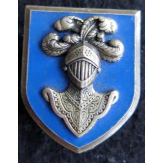 EAABC : insigne métallique de l'école d'application de l'arme blindée cavalerie de Saumur de fabrication Delsart H. 603