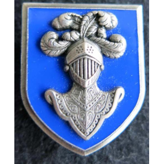 EAABC : insigne métallique de l'école d'application de l'arme blindée cavalerie de Saumur de fabrication Delsart H. 603