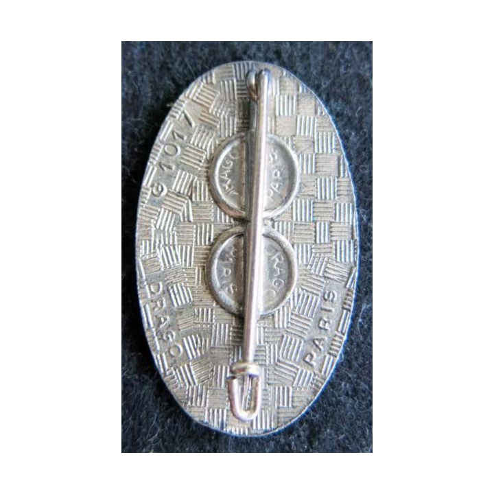 6° RD : insigne métallique du 6° régiment de dragons de fabrication Drago Paris G. 1017 en émail