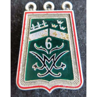 6° DB EED : insigne métallique de l'escadron d' éclairage divisionnaire de la 6° division blindée Drago Paris G. 2856 numéroté