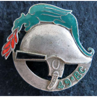 49° BC : insigne métallique du 49° bataillon de chars de combat en émail