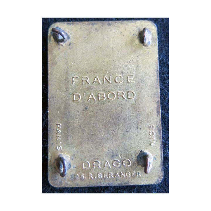 5° DB : insigne métallique de la 5° division blindée France d'abord de fabrication Drago Béranger émail