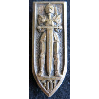 501° RCC : insigne métallique du 501° régiment de chars de combat de fabrication Drago Paris H. 297