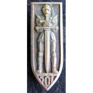 501° RCC : insigne métallique du 501° régiment de chars de combat de fabrication Drago Paris H. 297