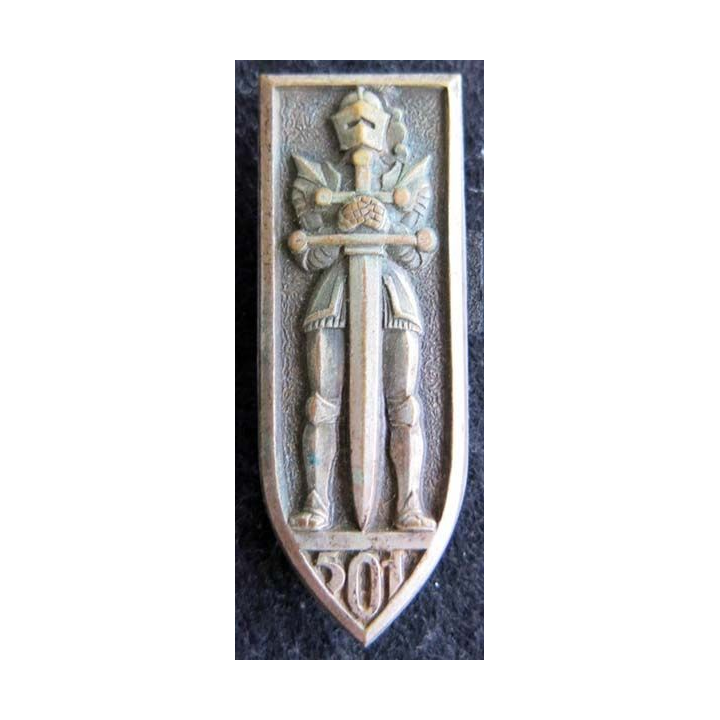 501° RCC : insigne métallique du 501° régiment de chars de combat de fabrication Drago Paris H. 297