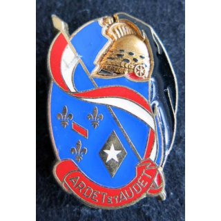 3° RD : insigne métallique du 3° régiment de dragons de fabrication Delsart G. 3033