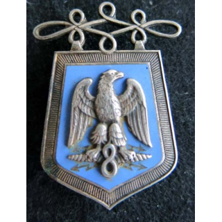 8° RH : insigne métallique du 8° régiment de hussards de fabrication Drago Olivier Métra G. 865 en émail