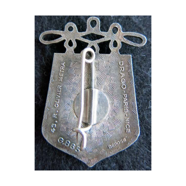 8° RH : insigne métallique du 8° régiment de hussards de fabrication Drago Olivier Métra G. 865 en émail