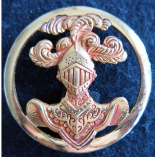 ABC : insigne de béret des régiments de Spahis dos lisse embouti et doré