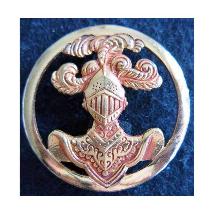 ABC : insigne de béret des régiments de Spahis dos lisse embouti et doré