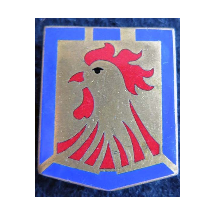 12° DI : Insigne métallique de la 12° division d'infanterie de fabrication Drago Paris G. 1278 en émail dos lisse doré