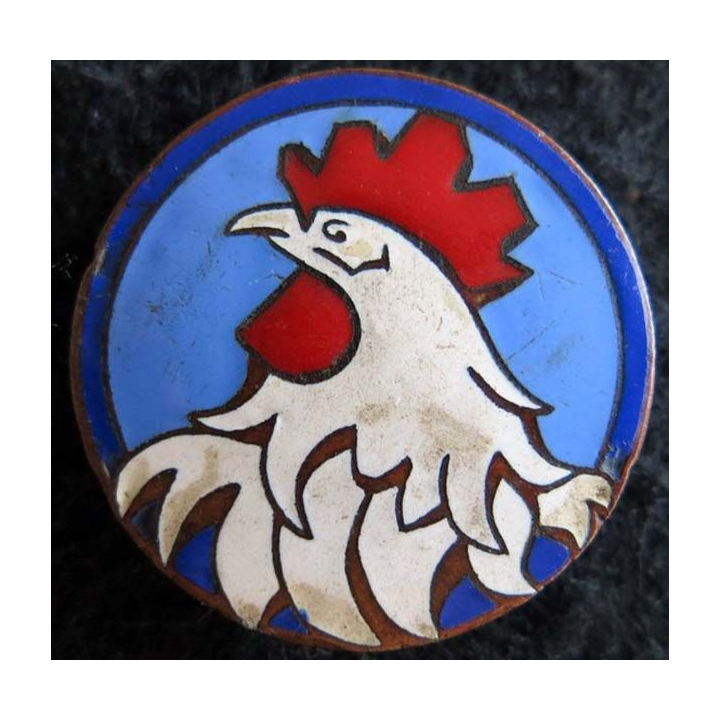12° DI : Insigne métallique de la 12° division d'infanterie 1939 de fabrication Arthus Bertrand Paris déposé en émail