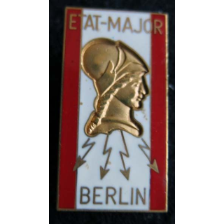 EM BERLIN : insigne de l'état major des forces françaises à Berlin A.B Paris G. 2957