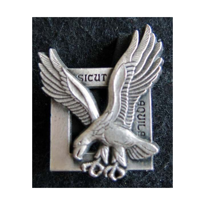 COMMANDO AIR : Insigne métallique de poitrine des commandos de l'air de fabrication Delsart A. 690
