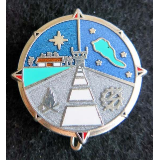 EA BIA HAO : insigne métallique des éléments Air de la base inter armée de Hao de fabrication Boussemart translucide