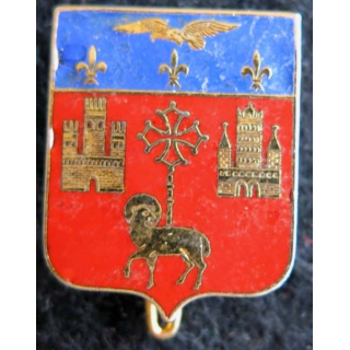 BA 101 : Insigne métallique de la base aérienne 101 de Francazal fabrication FIA Dardily en émail