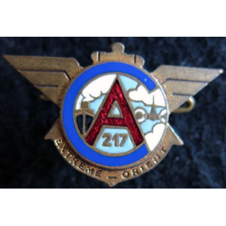 CA 217 : Insigne du Centre Administratif 217 Extrême Orient de fabrication Augis émail