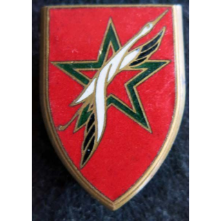 FF MAROC : insigne métallique des forces françaises au Maroc fabrication Drago PN déposé émail