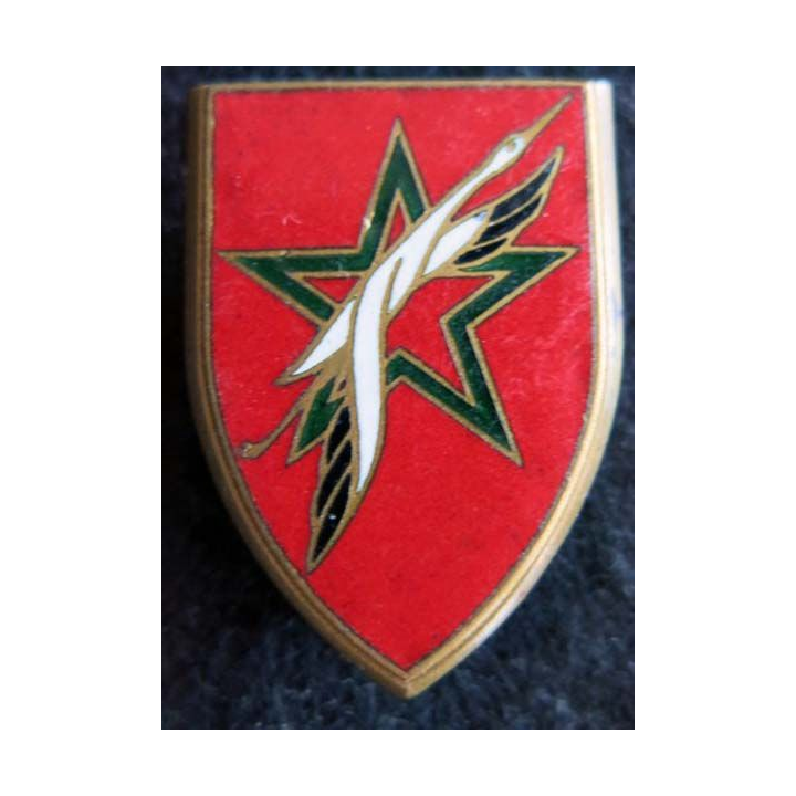 FF MAROC : insigne métallique des forces françaises au Maroc fabrication Drago PN déposé émail