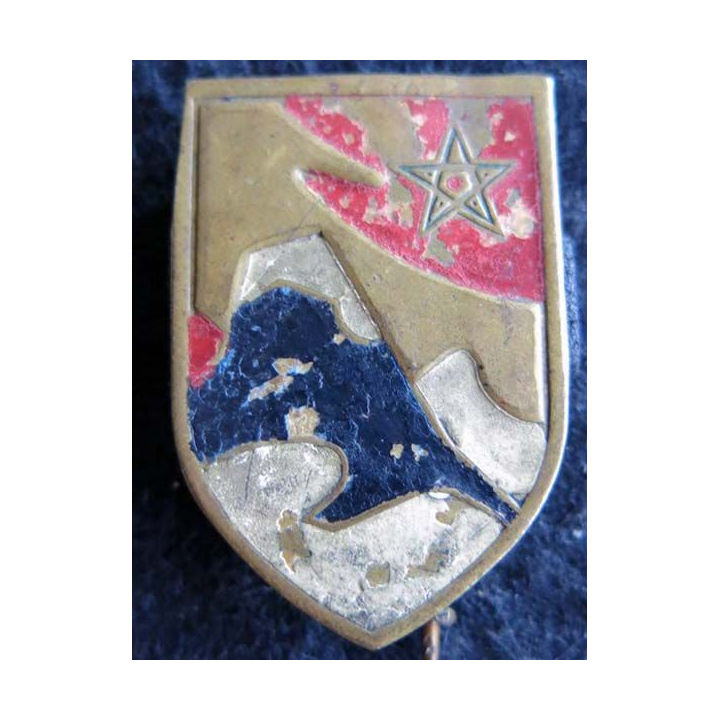 88° CQG : Insigne métallique de la 88° compagnie de quartier général fabrication locale peint