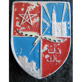 2° DIM : Insigne métallique de la 2° division infanterie marocaine alu peint