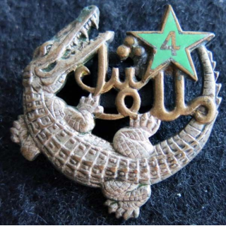 4° DBAM : 4° demi brigade Algéro Marocaine Drago Béranger H. 555 émail