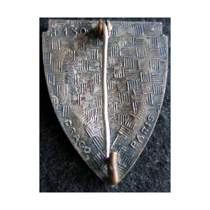 2° RZ : insigne métallique du 2° régiment de zouaves de fabrication Drago Paris H. 130 en émail