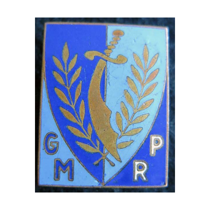 GMPR : insigne métallique des groupes mobiles de protection rurale AFN en émail