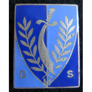 GMS : insigne métallique des groupes mobiles de sécurité AFN en émail