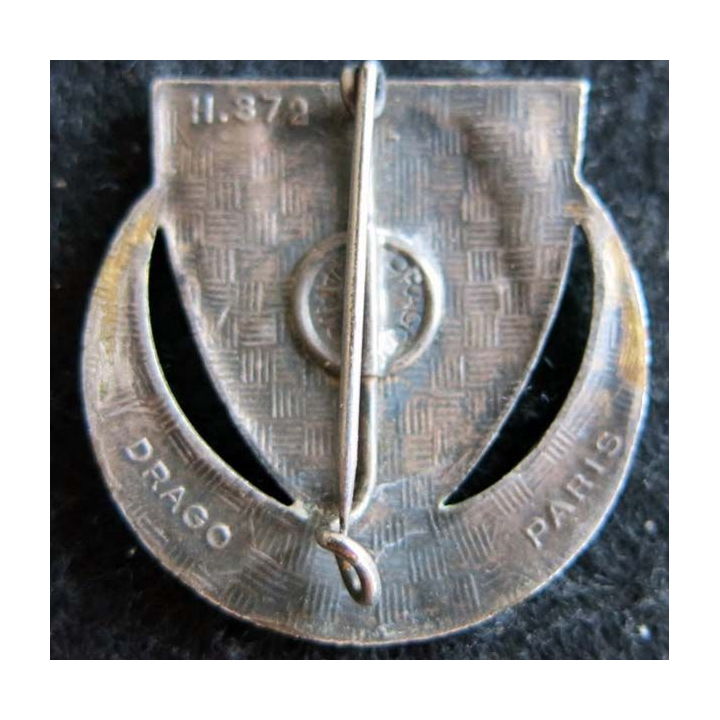 4° RZ : insigne métallique du 4° régiment de zouaves de fabrication Drago Paris H. 372 en émail