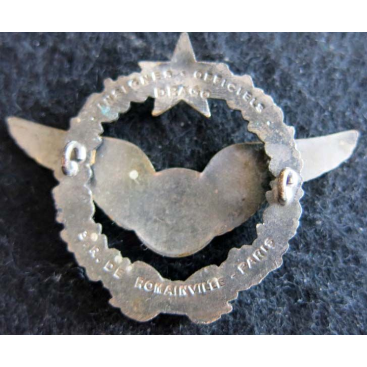 BREVET AIR : insigne métallique de brevet de navigateur de fabrication Drago Romainvillle