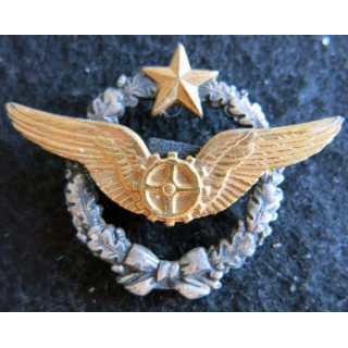 BREVET AIR : insigne métallique de brevet de mécanicien volant de l'armée de l'air Drago O. Métra