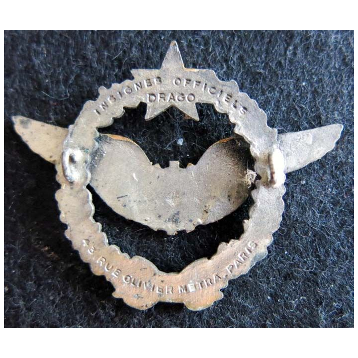 BREVET AIR : insigne métallique de brevet de mécanicien volant de l'armée de l'air Drago O. Métra