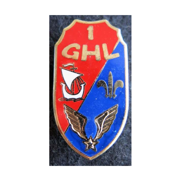 1° GHL : insigne du 1° groupe d'hélicoptères légers de fabrication Drago  G. 2593