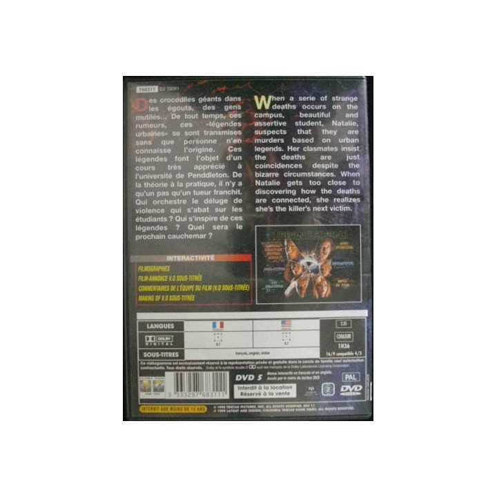 DVD : URBAN LEGEND